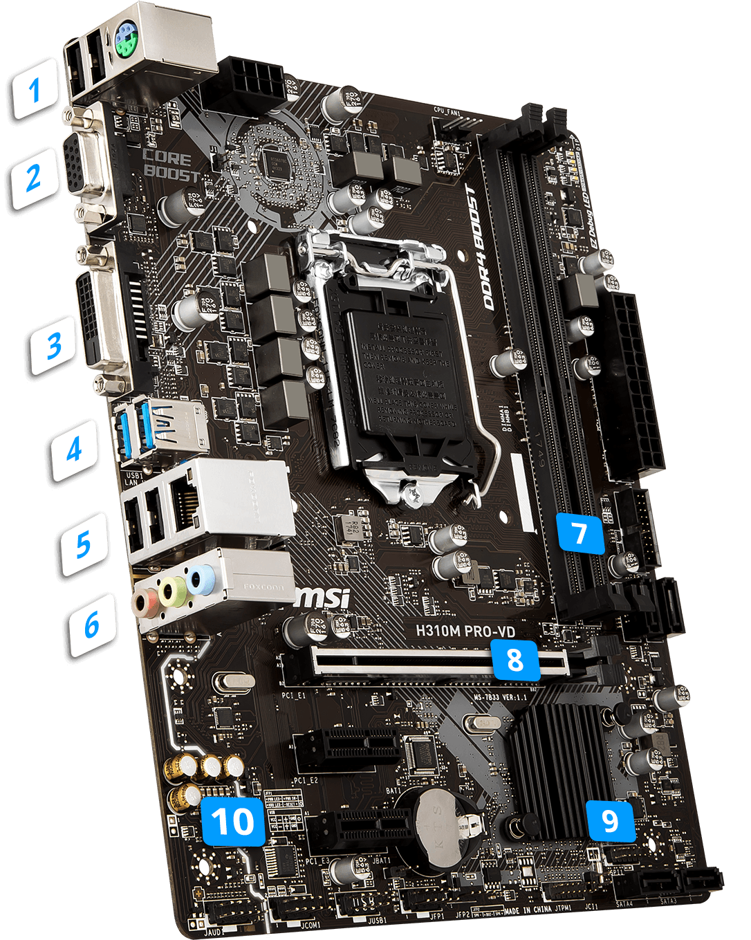 MSI H310M PRO-VD overview