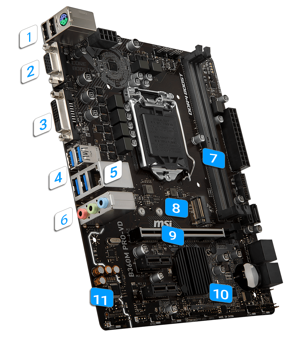 MSI B360M PRO-VD overview