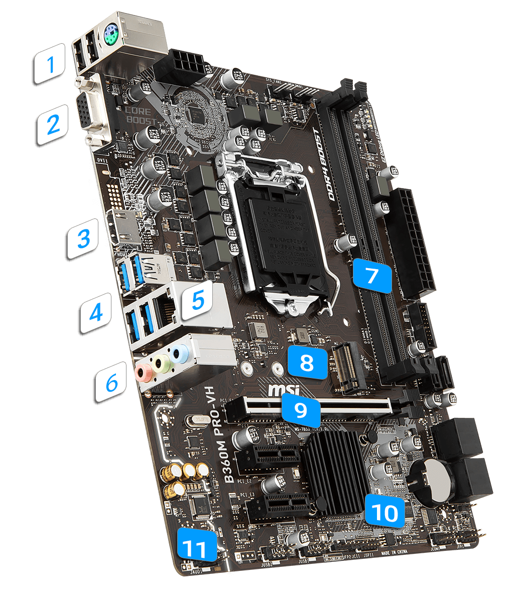 MSI B360M PRO-VH overview